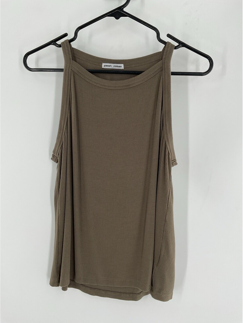 Sweet Romeo Women’s Size Large Brown Green Tank Top 134